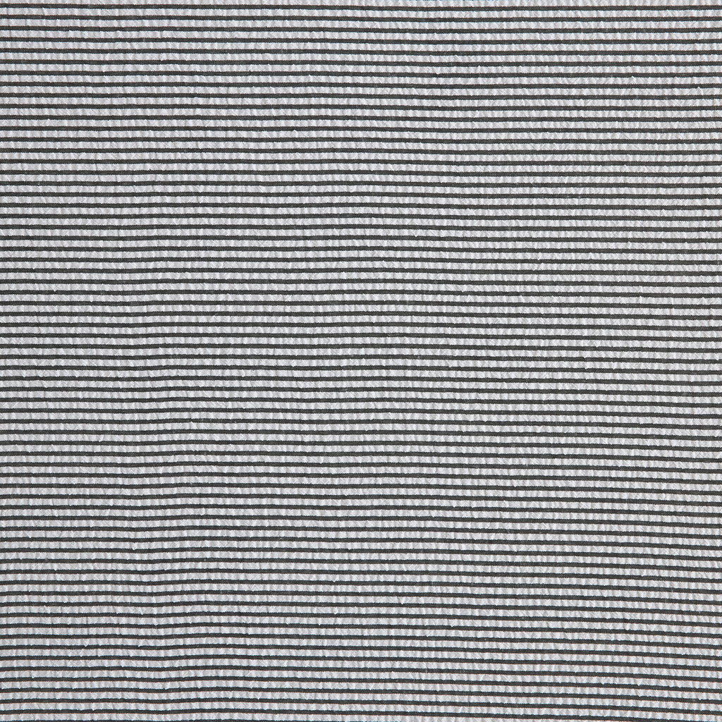 NOVA STRIPE SEERSUCKER YARN DYE  | 26208 BLACK/WHITE - Zelouf Fabrics