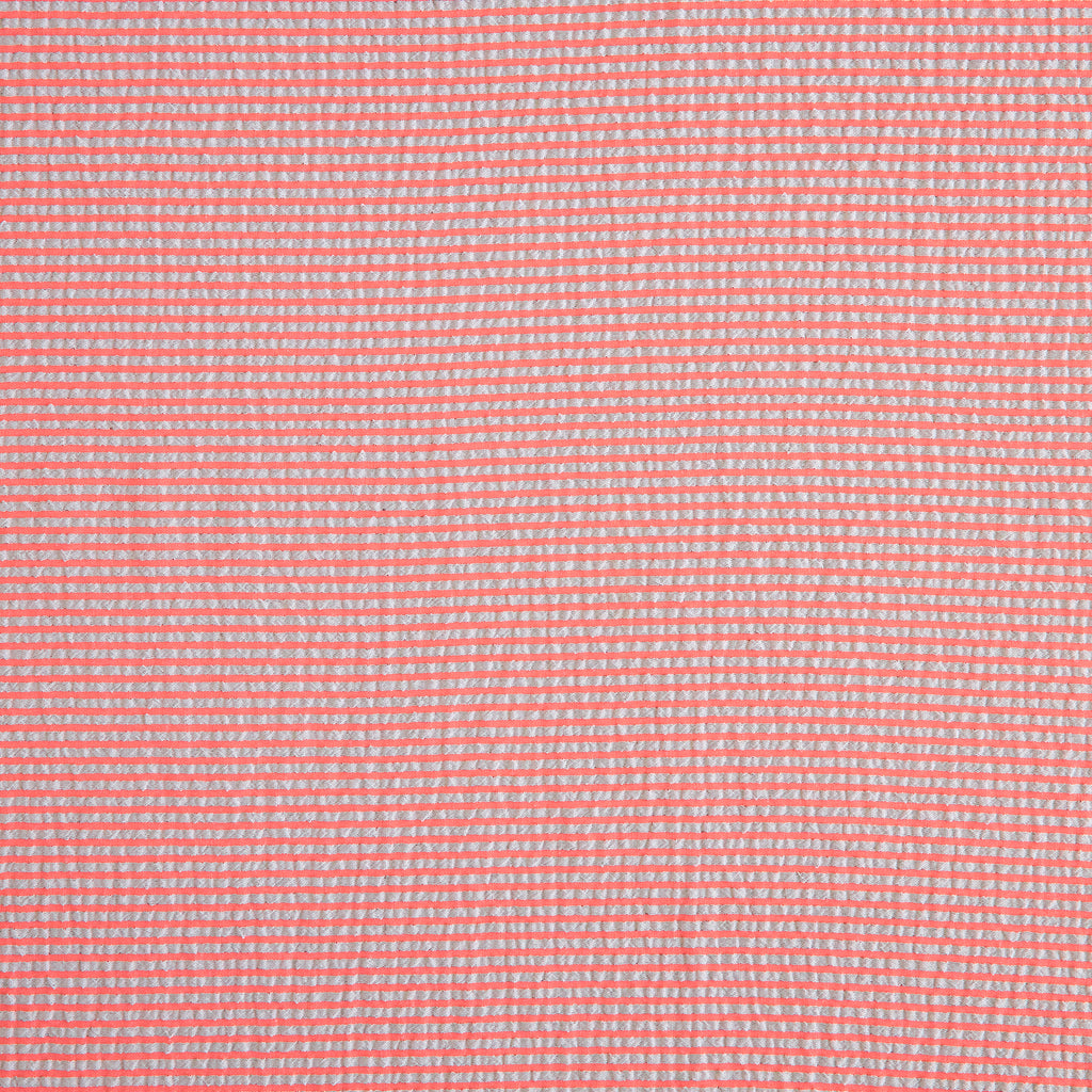 NOVA STRIPE SEERSUCKER YARN DYE  | 26208 RED/WHITE - Zelouf Fabrics