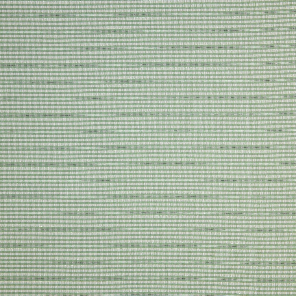 POPPY LUREX STRIPE GINGHAM CHECK KNIT  | 26181 MINT/WHITE - Zelouf Fabrics