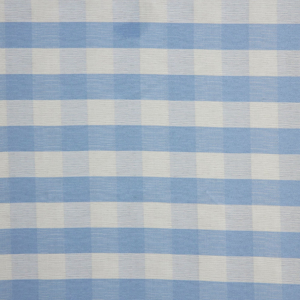 MAIA LARGE CHECKER TEXTURE YARN DYE  | 26203 BLUE/WHITE - Zelouf Fabrics