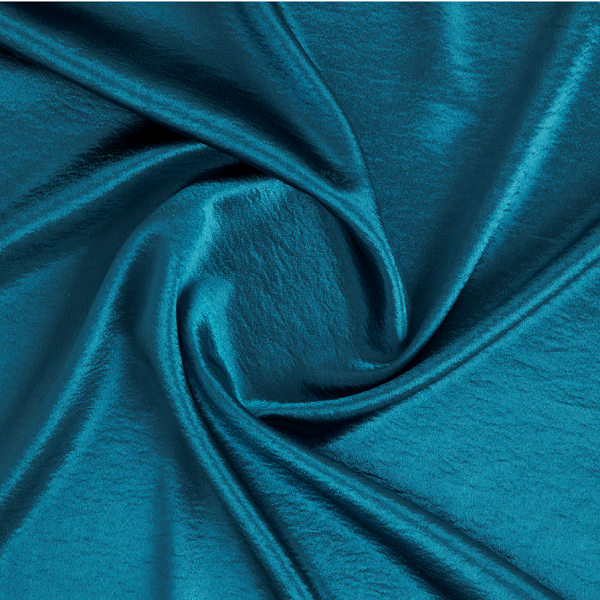 TEAL GEM | 7312-BLUE - SOLID CHLOE STRETCH SATIN CREPE - Zelouf Fabric