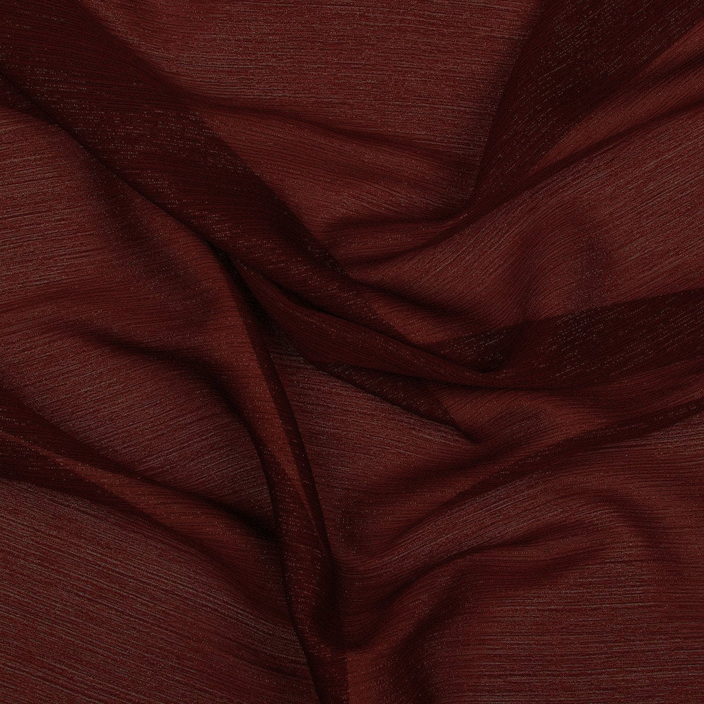 LUREX STRIPE YORYU CHIFFON| 3003 APPLE RAZZLE - Zelouf Fabrics