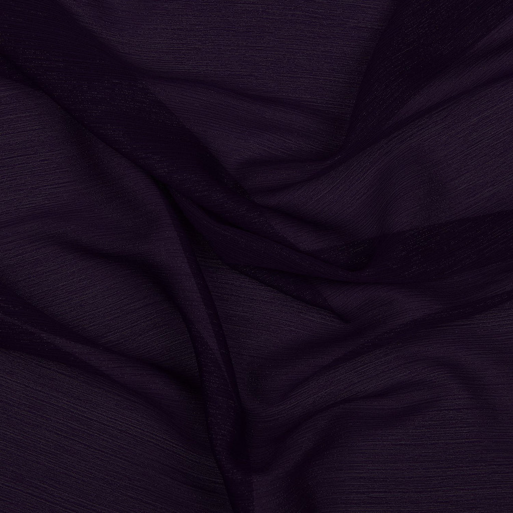 LUREX STRIPE YORYU CHIFFON| 3003 EGGPLANT LUREX - Zelouf Fabrics