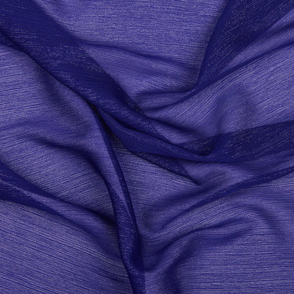 LUREX STRIPE YORYU CHIFFON| 3003 ROYAL RAZZLE - Zelouf Fabrics