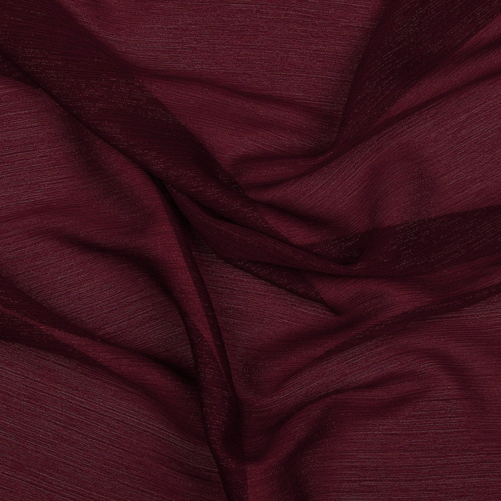 LUREX STRIPE YORYU CHIFFON| 3003 WINE RAZZLE - Zelouf Fabrics