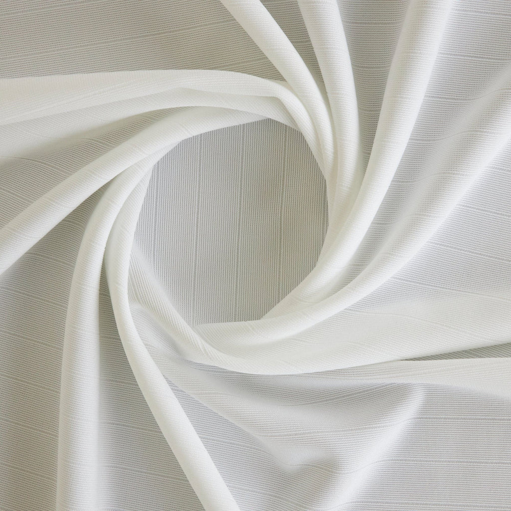 STRETCH RIB KNIT | 23638 AUTUMN WHITE - Zelouf Fabrics