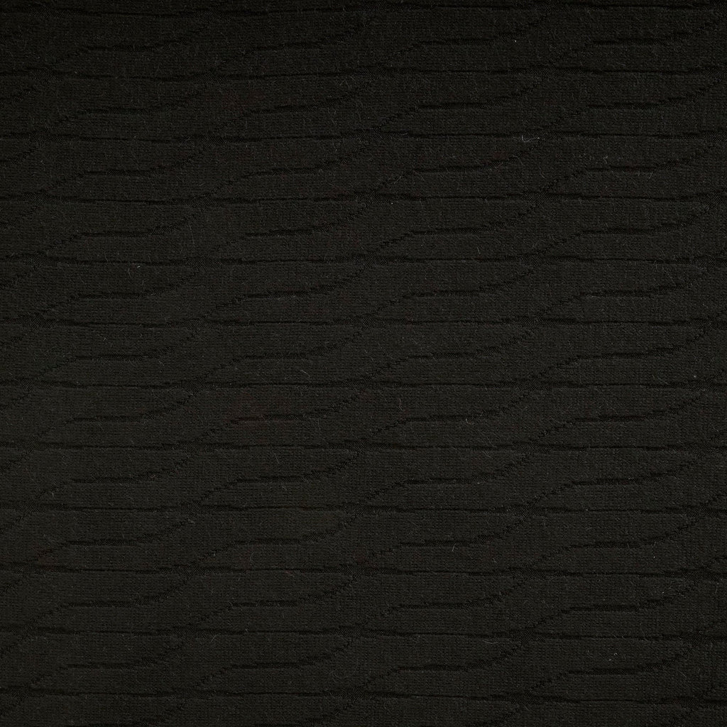 KIND BLACK | 26223 - VERA CASHMERE LOOK JACQUARD KNIT - Zelouf Fabrics