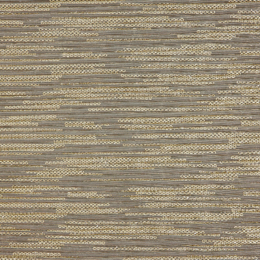 KATE INFINITY FOIL PLEATED LUREX MESH  | 26182PLT SAND/GOLD - Zelouf Fabrics