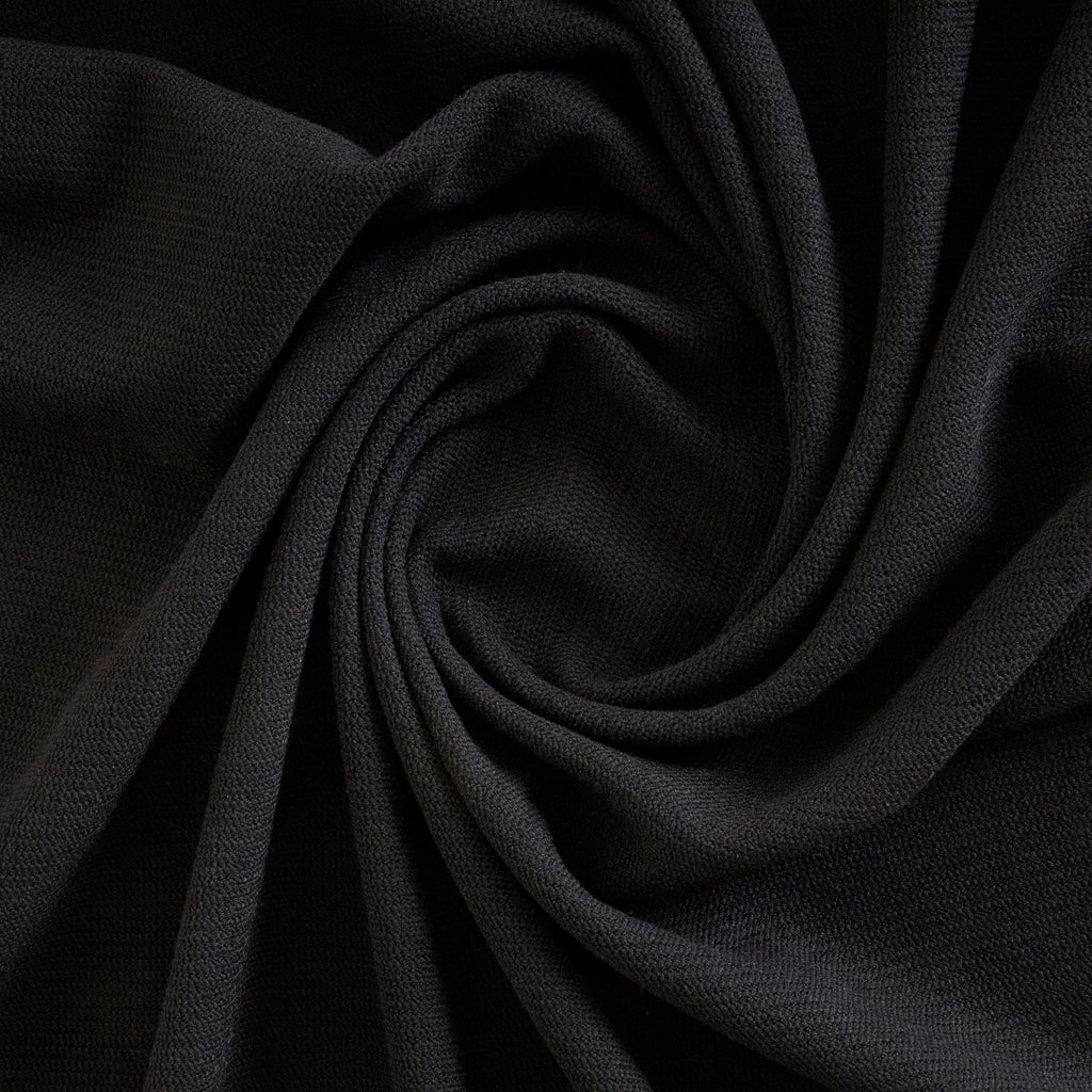AMANDA BRUSHED SWEATER RIB  | 26337 BLACK - Zelouf Fabrics