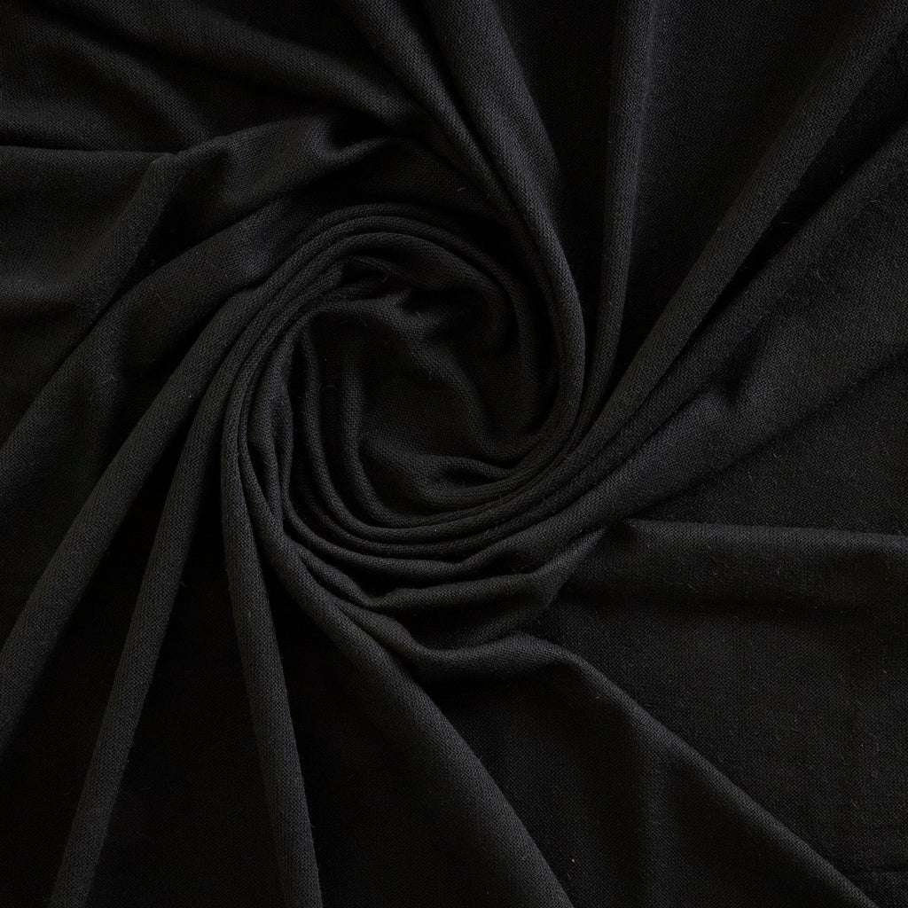 BRUSHED KNIT  | D2126 BLACK - Zelouf Fabrics