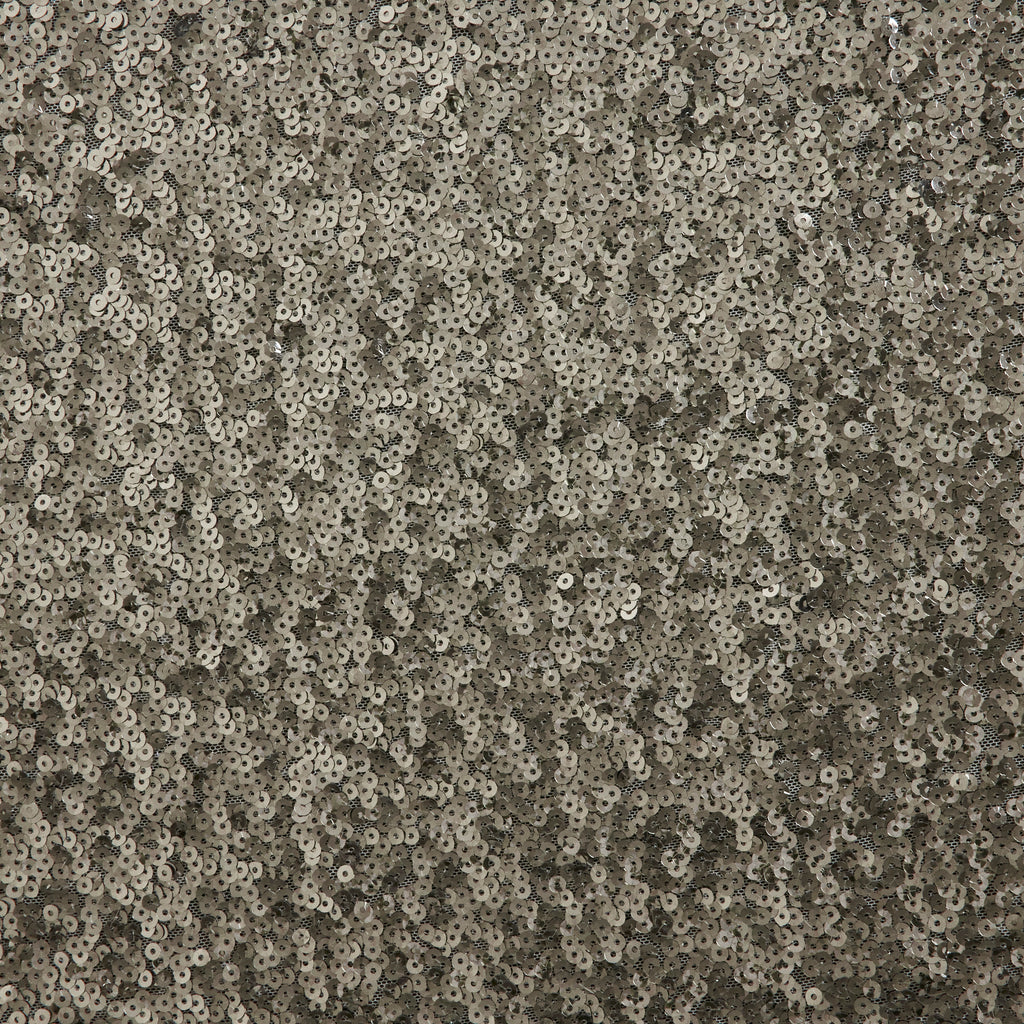CALM GREY | 25219 - TULA FACETED ALL OVER SEQUIN MESH - Zelouf Fabrics