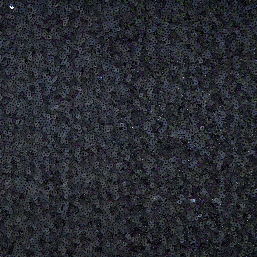 BLACK/BLACK | 25219 - TULA FACETED ALL OVER SEQUIN MESH - Zelouf Fabrics