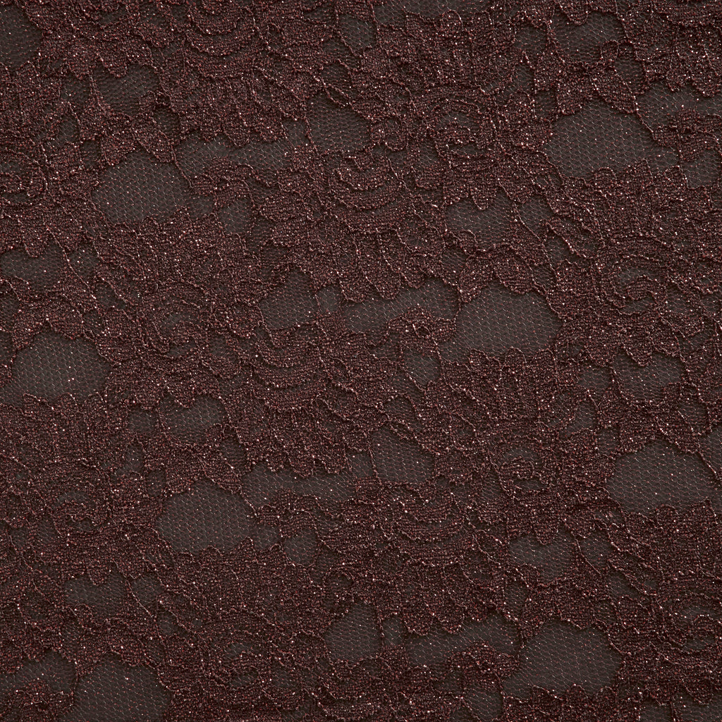 ZOEY GLITTER LACE  | 26299-GLITTER AUTUMN CHOCOLATE - Zelouf Fabrics