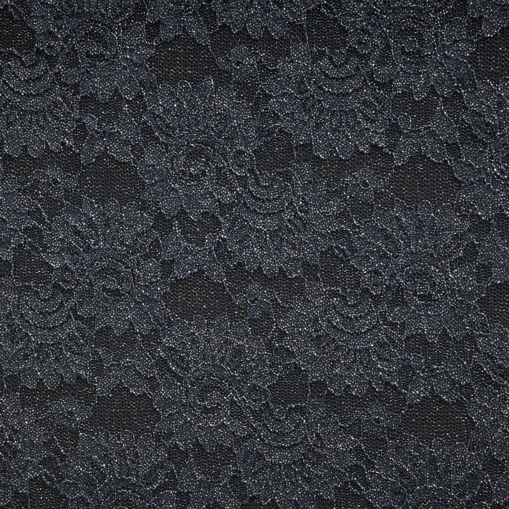 ZOEY GLITTER LACE  | 26299-GLITTER CHARMING COAL - Zelouf Fabrics