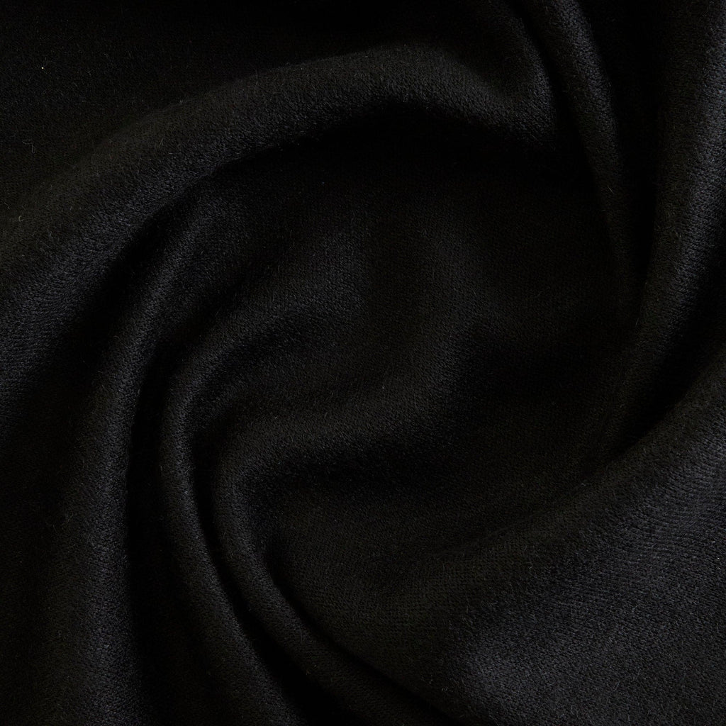 BLACK | 26088 - HEATHER CUT SEW SWEATER KNIT - Zelouf Fabrics