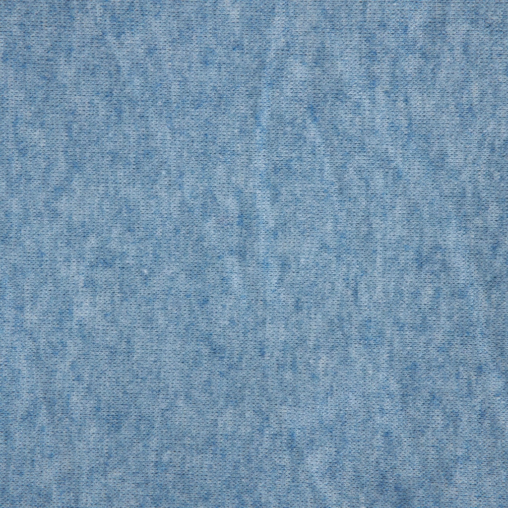 KIND BLUE | 26088 - HEATHER CUT SEW SWEATER KNIT - Zelouf Fabrics