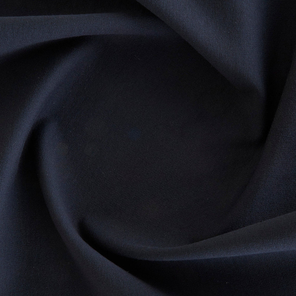 AUTUMN NAVY | 5217 - RAYON NYLON SPAN PONTE - BLACK PONTE KNIT FABRIC - Zelouf Fabrics