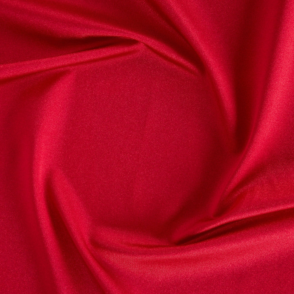 STRETCH BODYCON SATIN | 25333 CHARMING SCARLET - Zelouf Fabrics