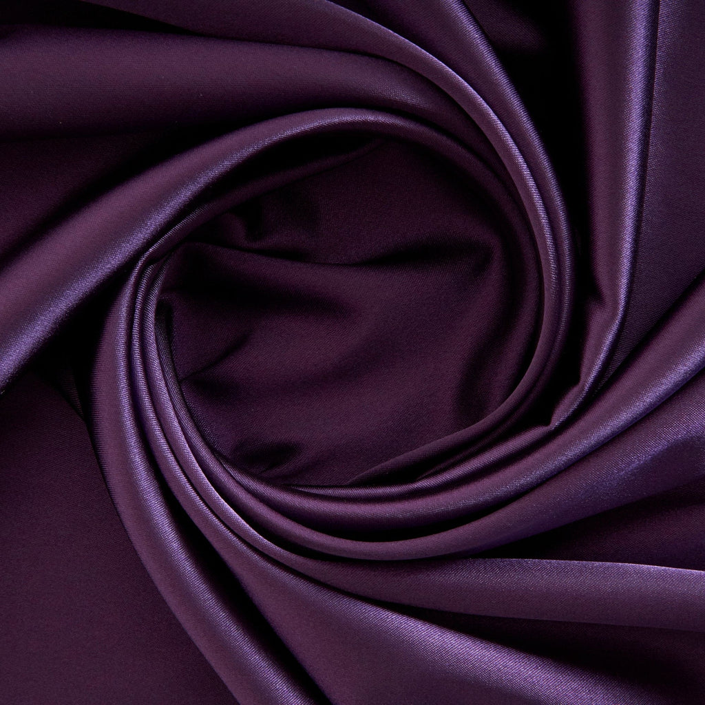 ARRESTING PLUM | 25141-PURPLE - BARCELONA STRETCH SATIN - Zelouf Fabrics