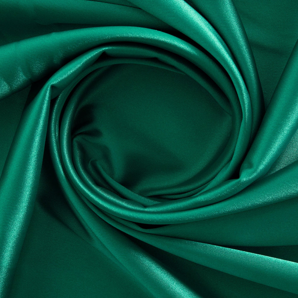 CHARMING EMERALD | 25141-GREEN - BARCELONA STRETCH SATIN - Zelouf Fabrics