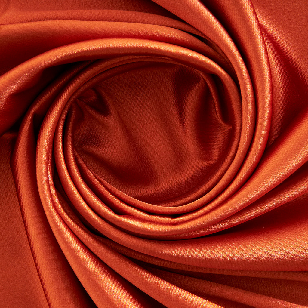 CHARMING TAWNY | 25141-ORANGE - BARCELONA STRETCH SATIN - Zelouf Fabrics