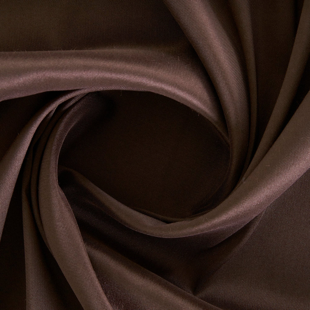 STRETCH MIKADO SATIN TWILL| 23435 AUTUMN CHOCOLATE - Zelouf Fabrics
