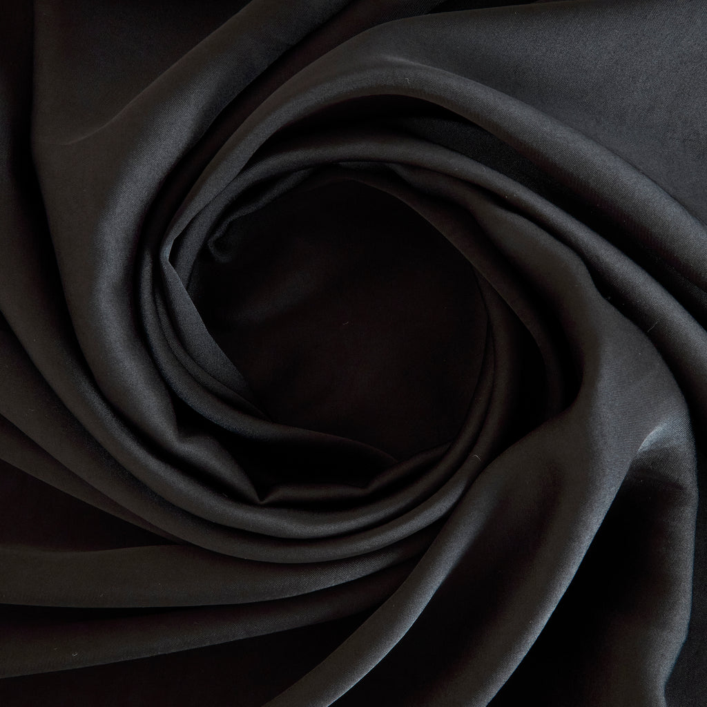 BLACK | D2040 - WASHER RB RUMPLE SATIN - Zelouf Fabrics