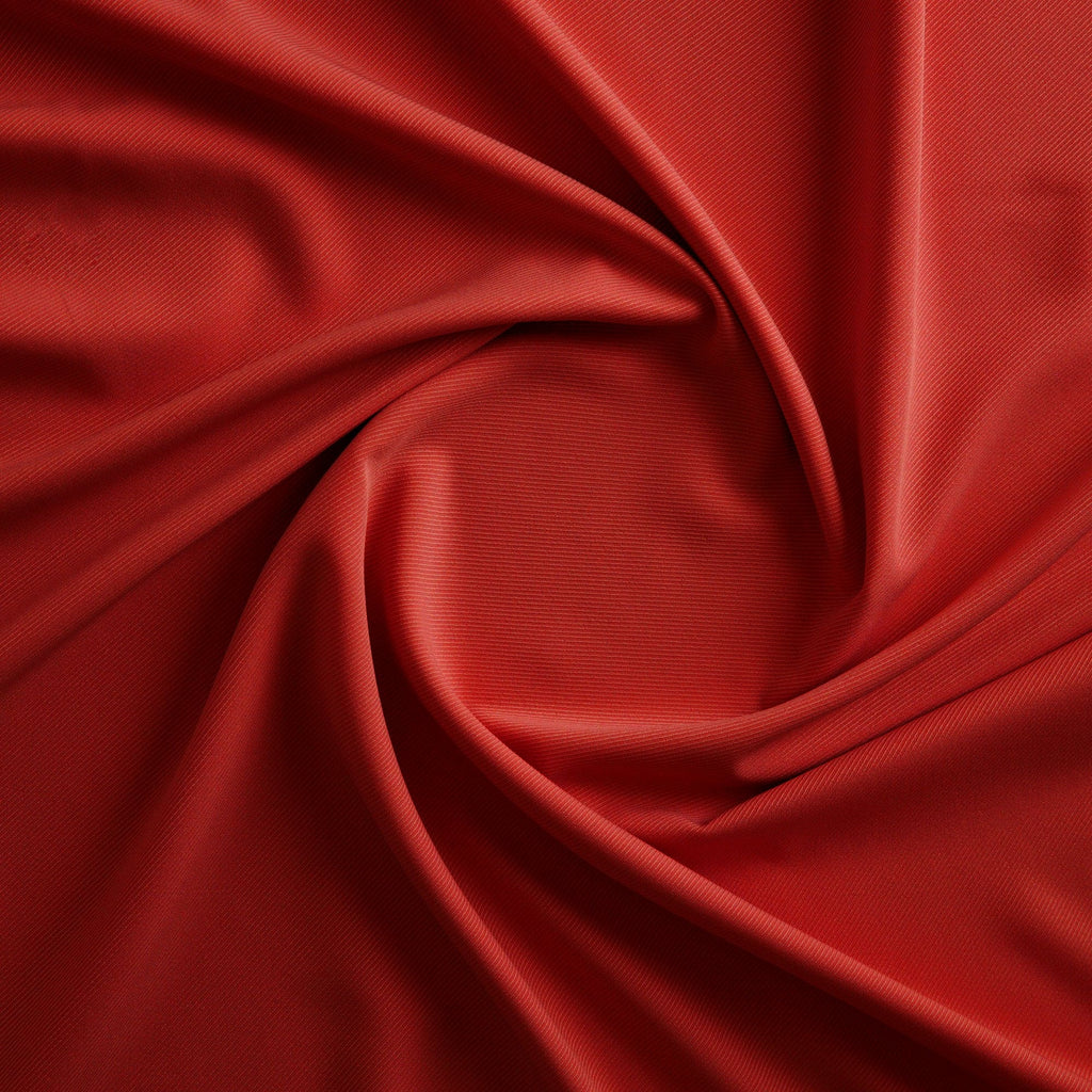 FREYA CAVALRY STRETCH WOVEN TWILL  | 3501 ARRESTING RED - Zelouf Fabrics