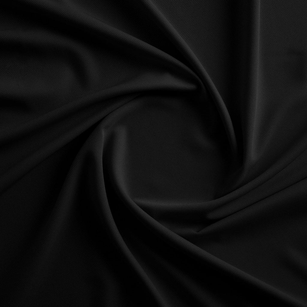 FREYA CAVALRY STRETCH WOVEN TWILL  | 3501 BLACK - Zelouf Fabrics