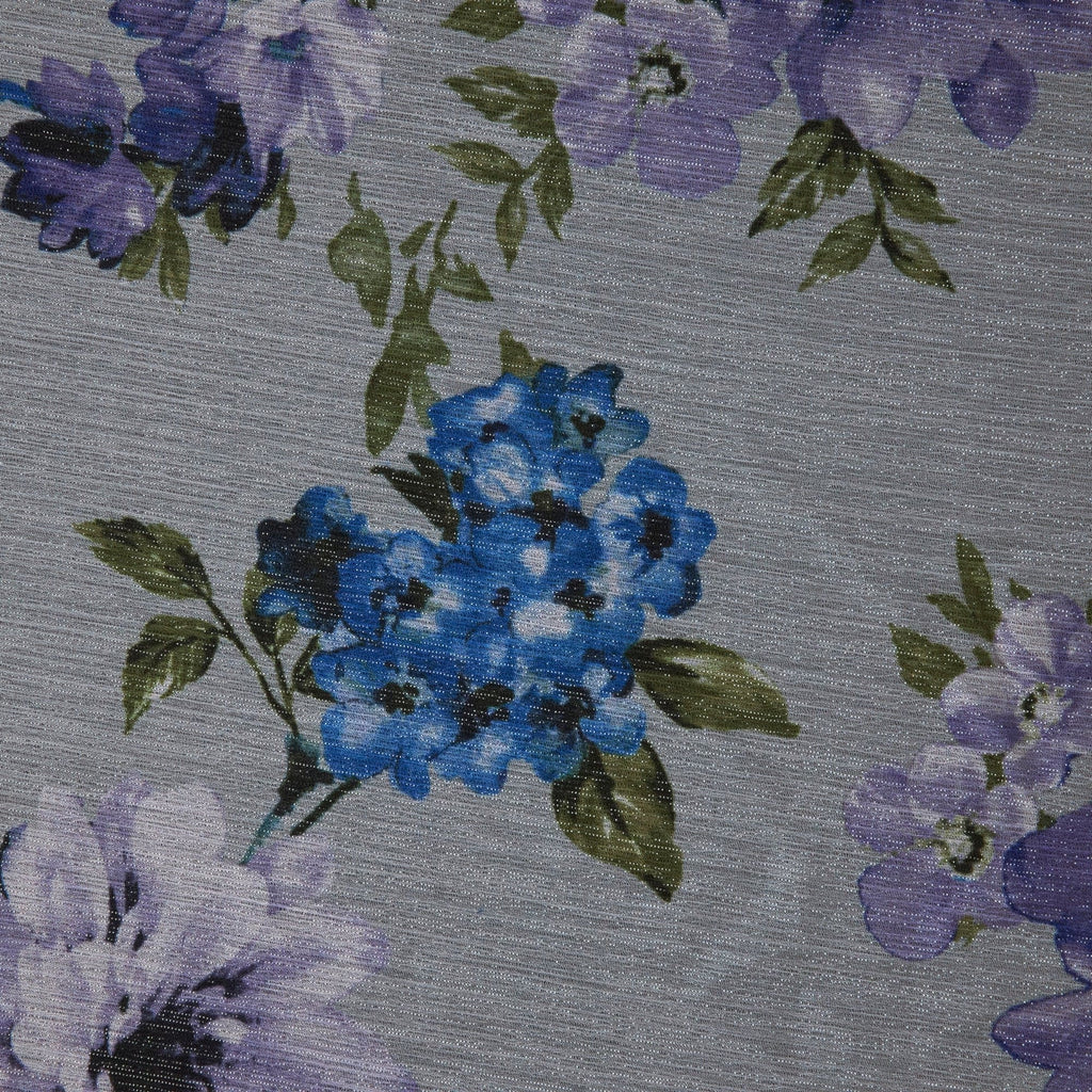 PRINT YORYU ALL OVER LUREX  | 25526M-3003 047 GREY/BLUE/OLIVE - Zelouf Fabrics