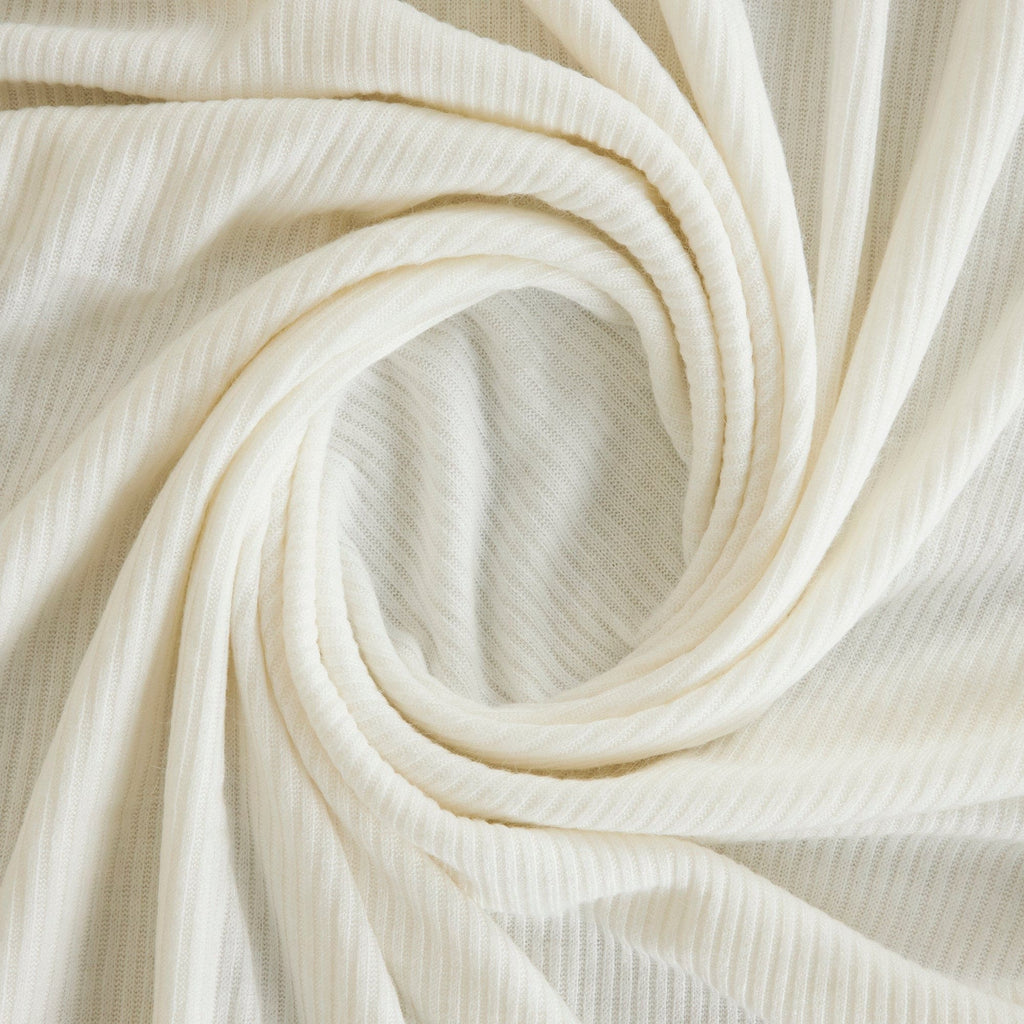 WHITE | 26352 - HELEN 2X2 RIB KNIT - Zelouf Fabrics