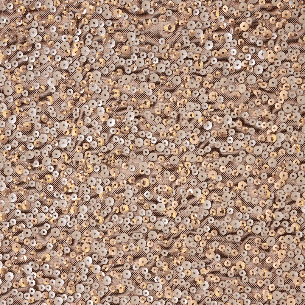MELISSA 2TONE SEQUIN STRETCH MESH  | 26257 TAUPE - Zelouf Fabrics