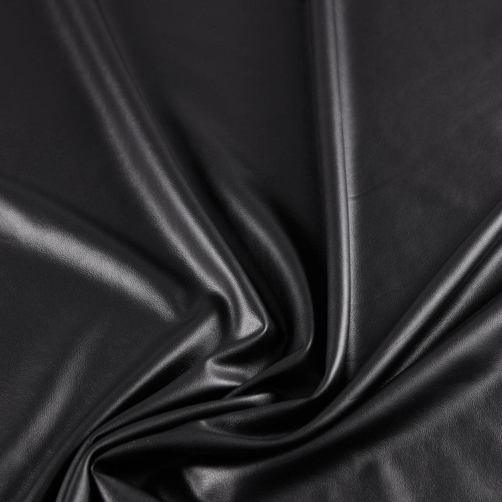BLACK | 3610 - MILEY FAUX LEATHER - Zelouf Fabrics
