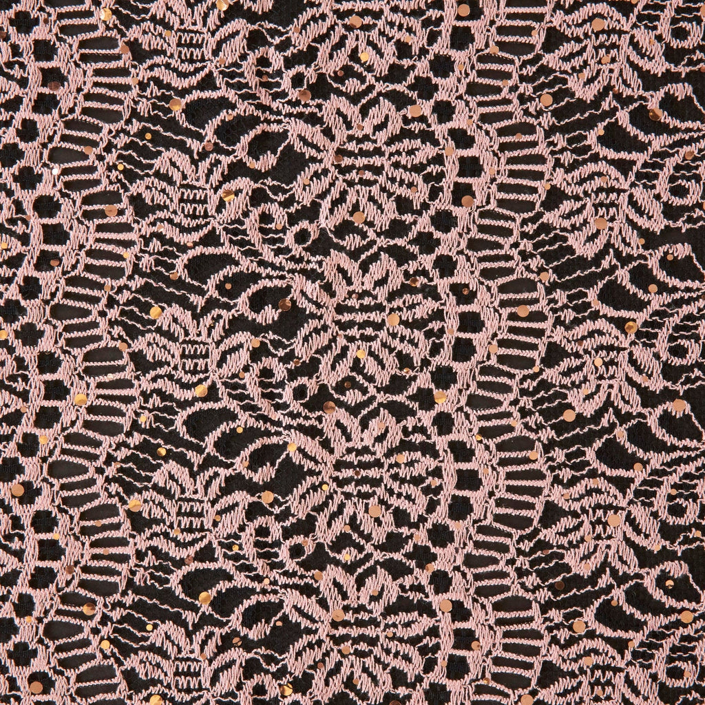 BLACK/ROSE | 26335-TRANS - CASSIDY BIADERE FLORAL TRANS LACE - Zelouf Fabrics