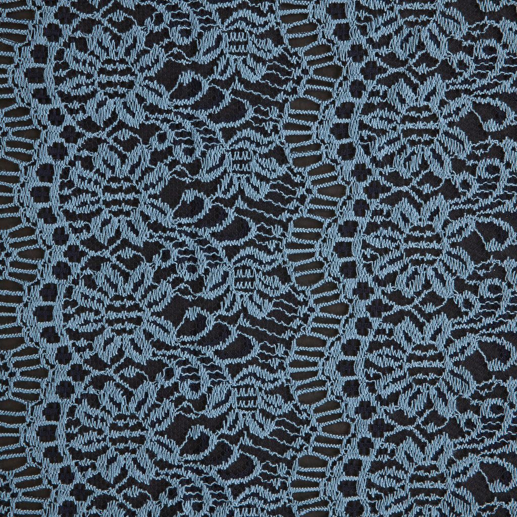 NAVY/ATLANTIC | 26335 - CASSIDY BIADERE FLORAL LACE - Zelouf Fabrics