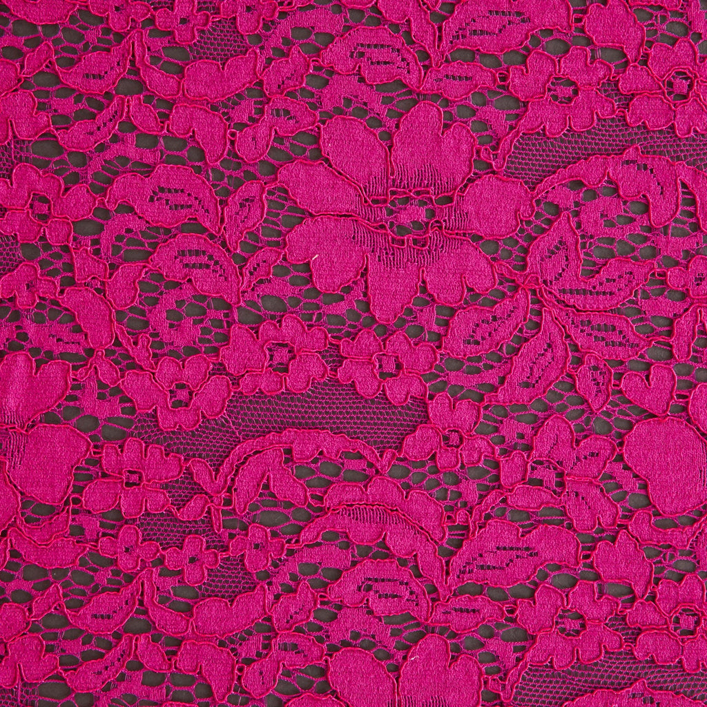 LILLY ALL OVER VICTORIA CORDED LACE  | D2338 AUTUMN FUCHSIA - Zelouf Fabrics