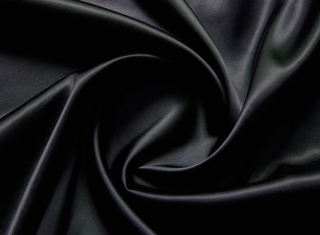 ISLA DULL SATIN  | 3711 BLACK - Zelouf Fabrics