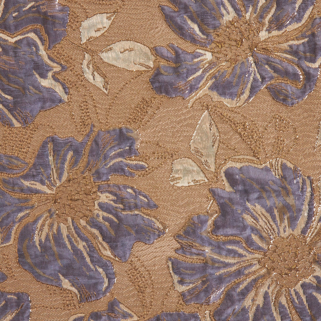 ALICE FLORAL JACQUARD  | 26276 SAND/WISTERIA - Zelouf Fabrics