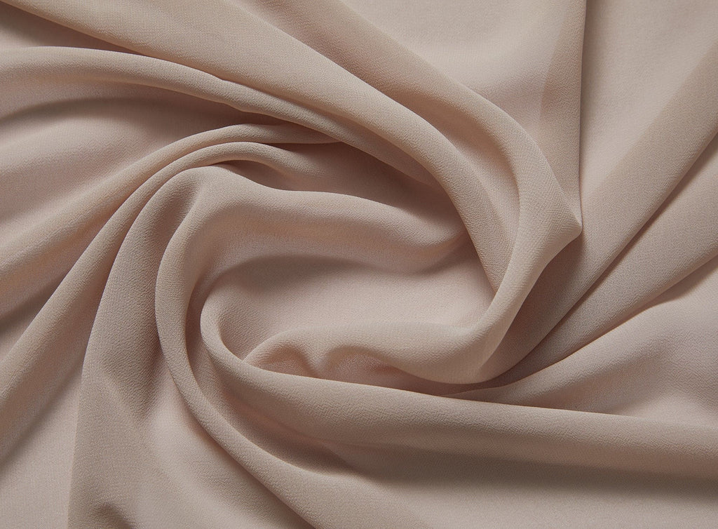 SHEER SOUFFLE CHIFFON | 3835 BUFF - Zelouf Fabrics