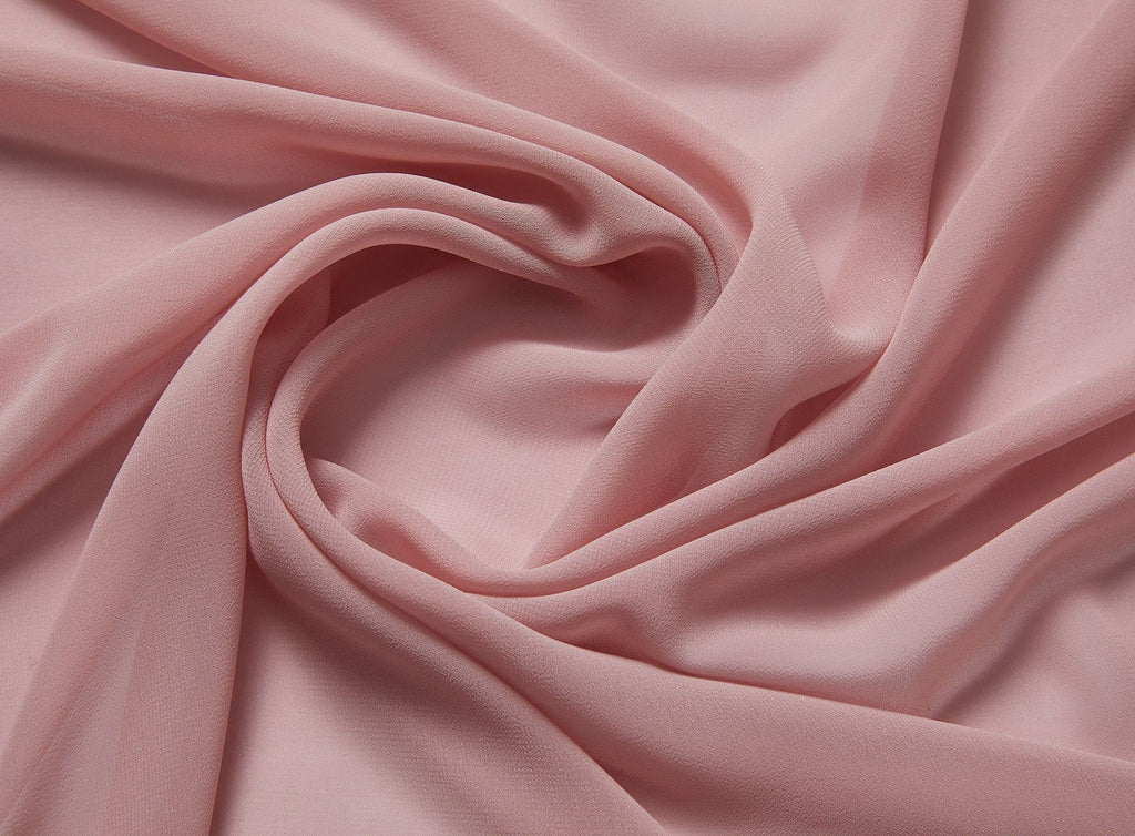 SHEER SOUFFLE CHIFFON | 3835 ROSE - Zelouf Fabrics