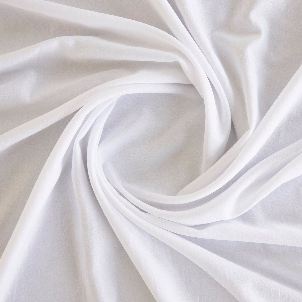 AMY WASHER CREPE SATIN  | D2478 WHITE - Zelouf Fabrics