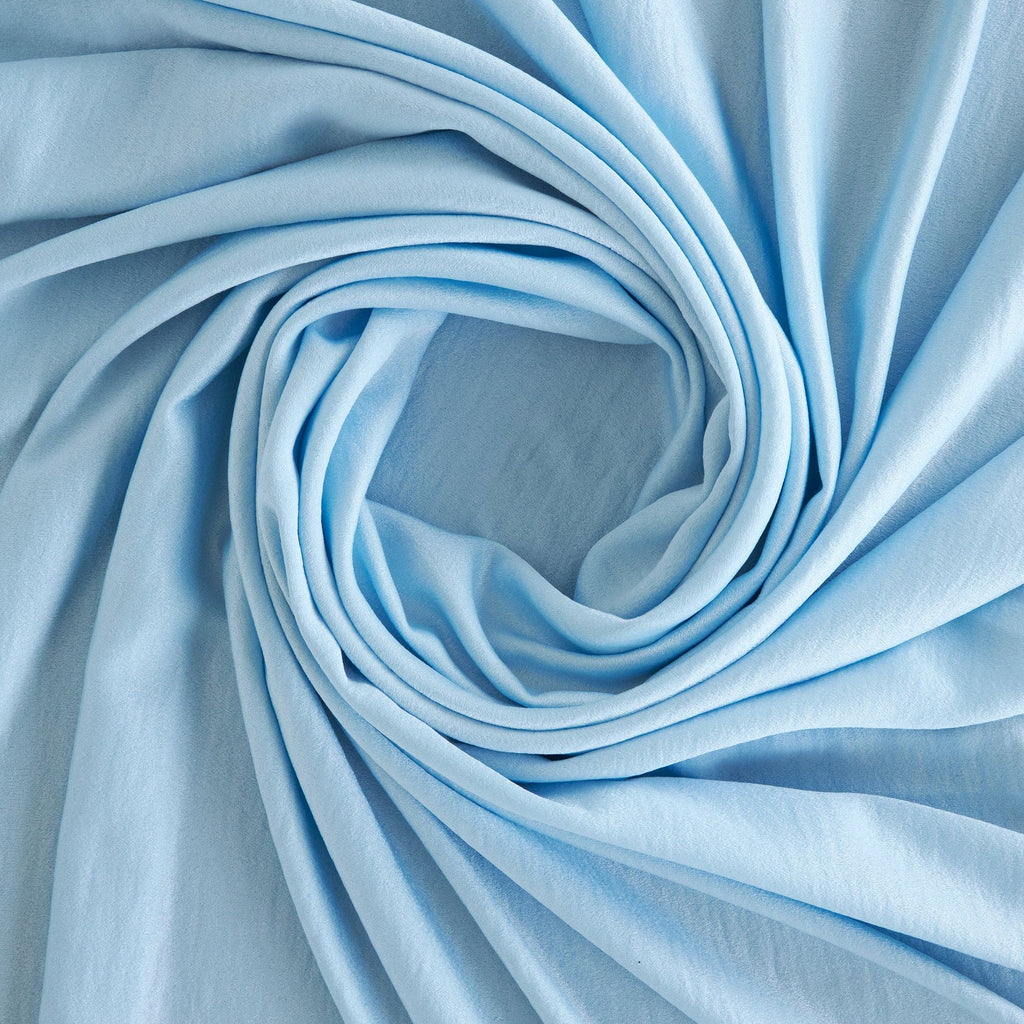 AMY WASHER CREPE SATIN  | D2478 DELICATE BLUE - Zelouf Fabrics