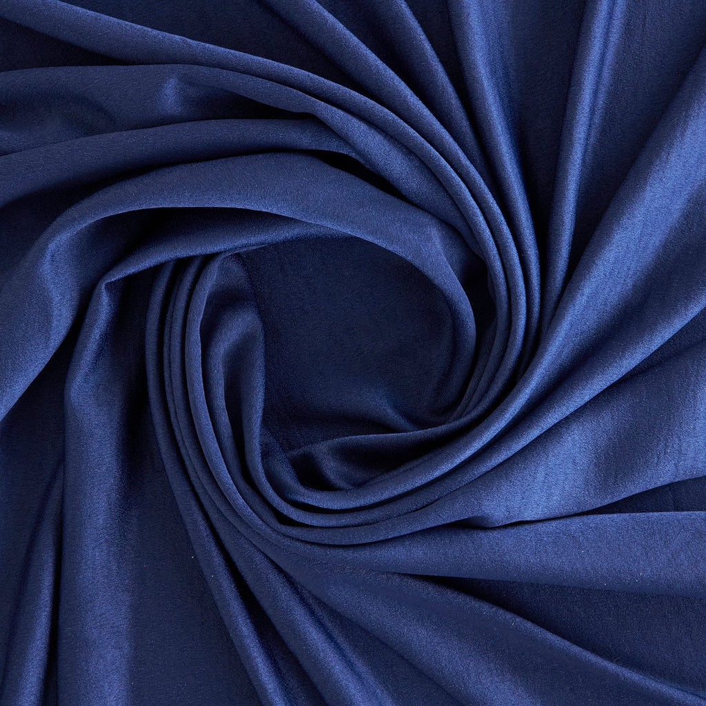 AMY WASHER CREPE SATIN  | D2478 BRIGHT NAVY - Zelouf Fabrics