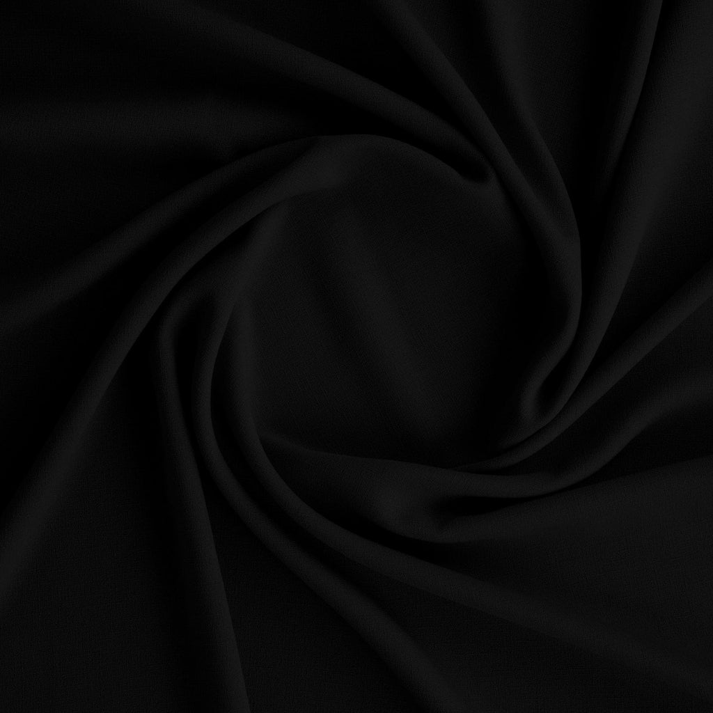 BLACK | 3906 - ALICE SLUB CREPE - Zelouf Fabrics
