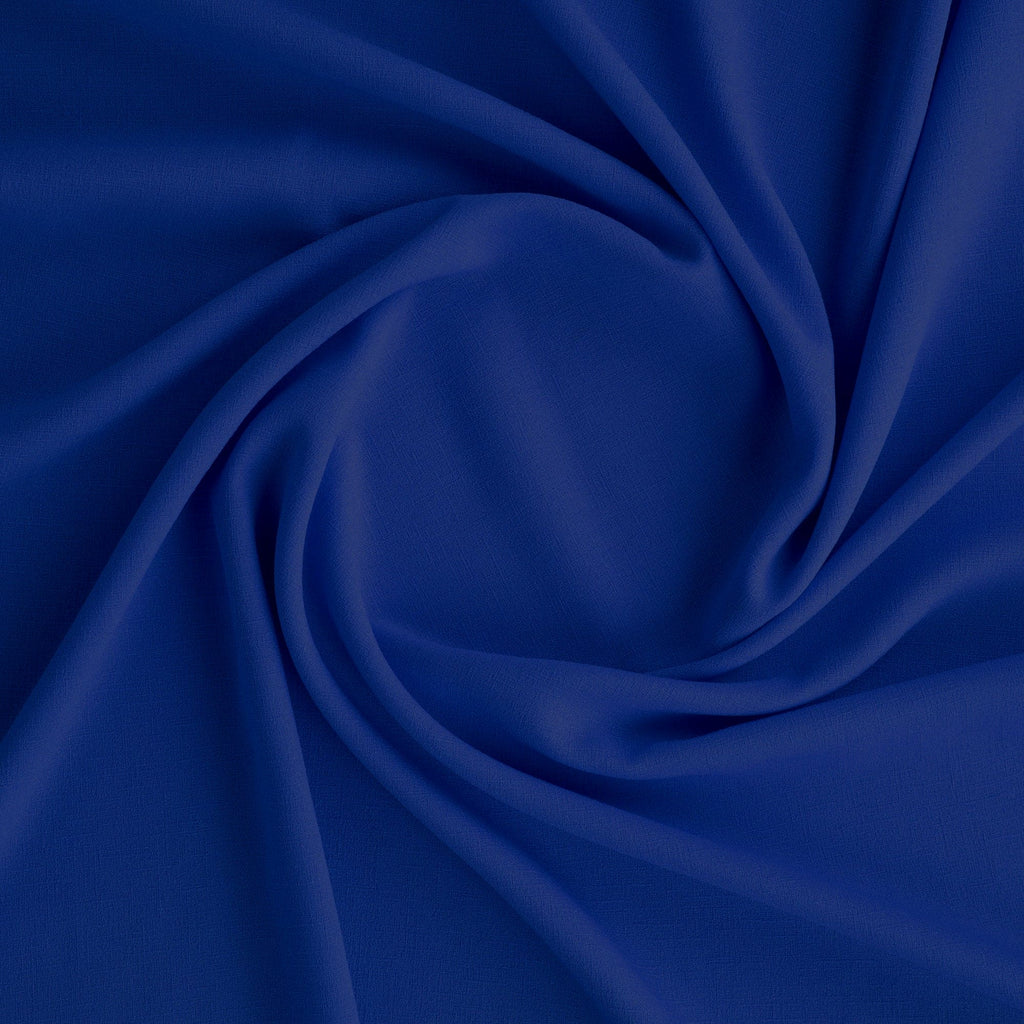 DAZZLING COBALT | 3906 - ALICE SLUB CREPE - Zelouf Fabrics