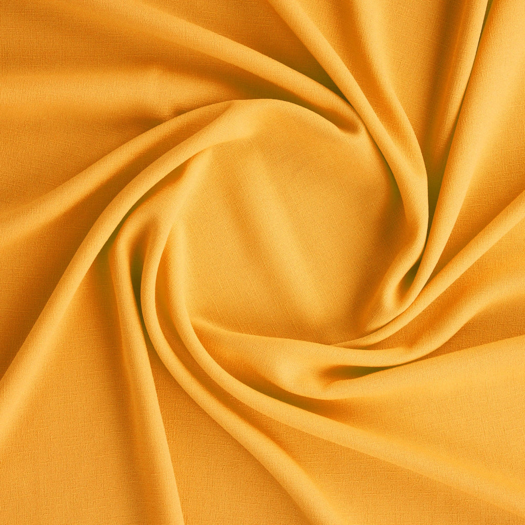 DAZZLING YELLOW | 3906 - ALICE SLUB CREPE - Zelouf Fabrics