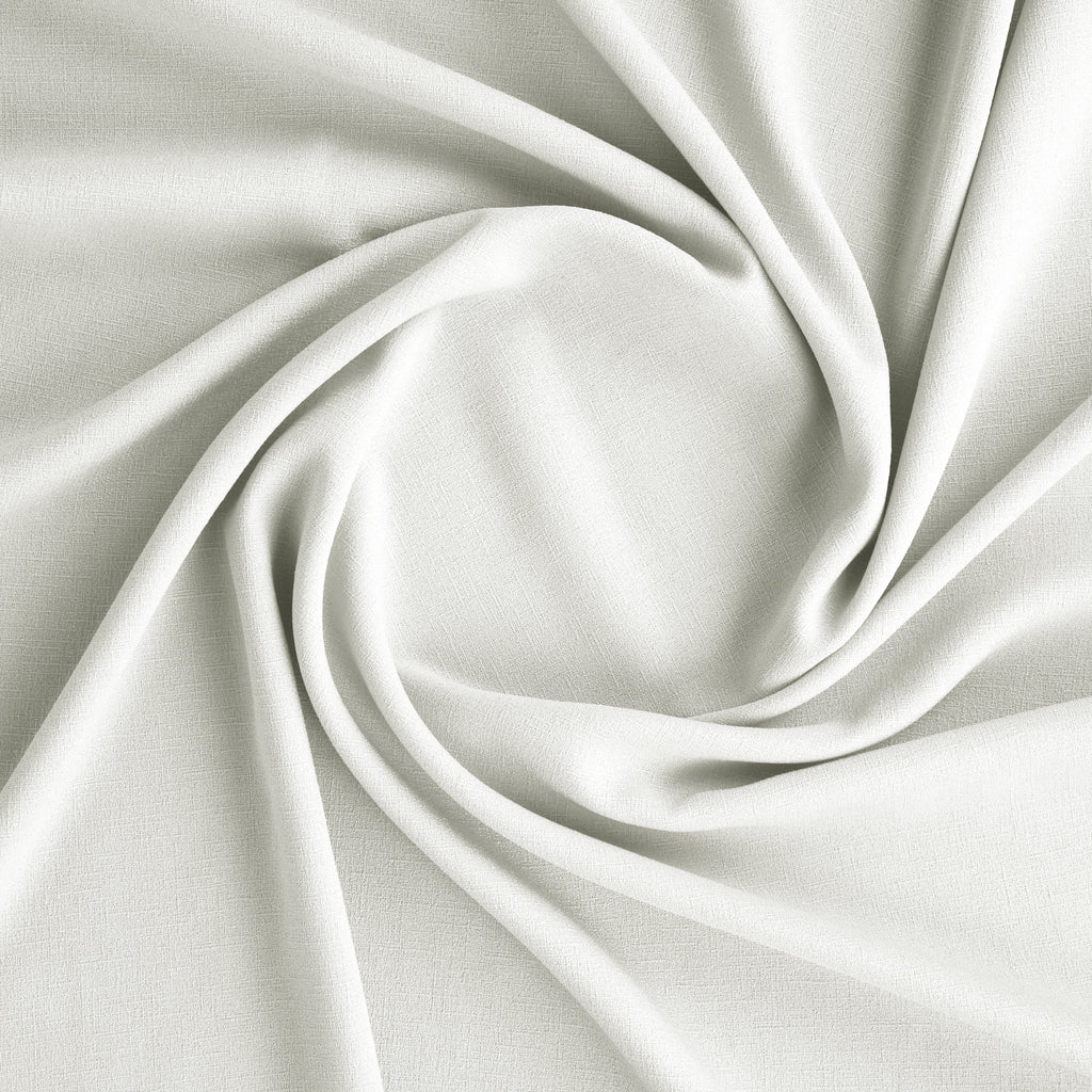 SERENE WHITE | 3906 - ALICE SLUB CREPE - Zelouf Fabrics