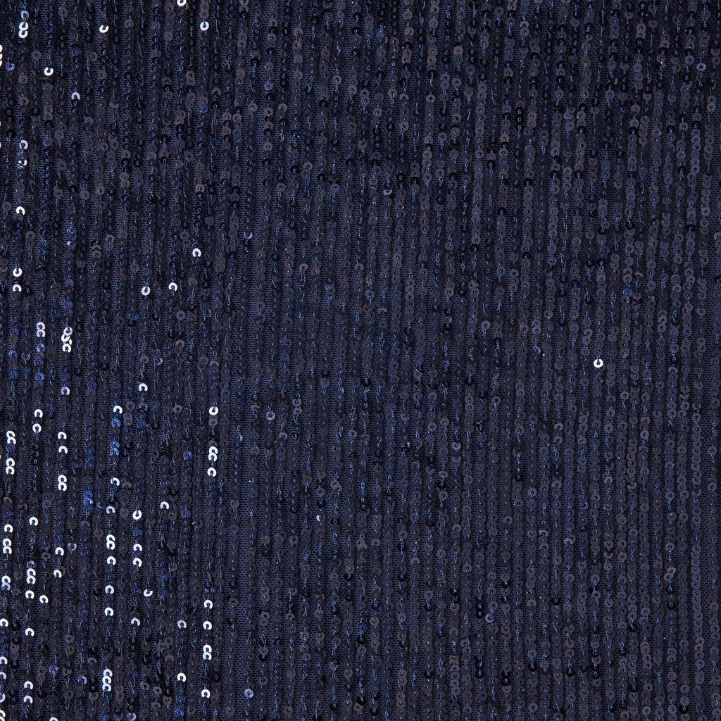 NAVY | 25525 - ARIEL LINE SEQUIN STRETCH MESH - Zelouf Fabrics