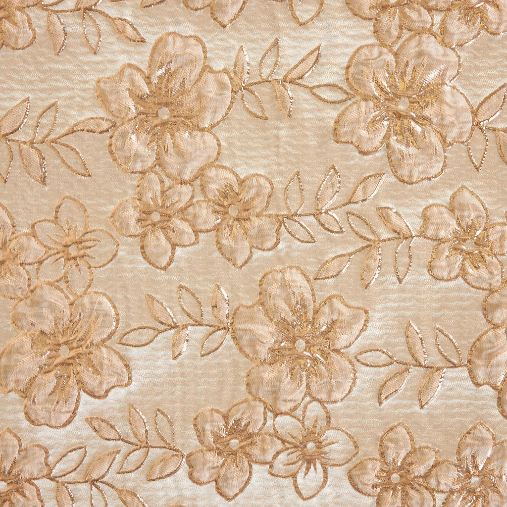 LUCY FLORAL JACQUARD  | 26306 ROSEGOLD COMBO - Zelouf Fabrics