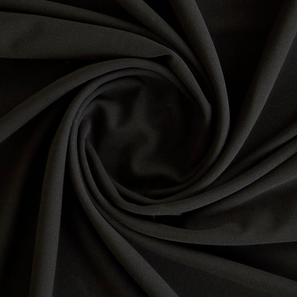 CALM BLACK | 5664 - 1-SCUBA CREPE - Zelouf Fabrics